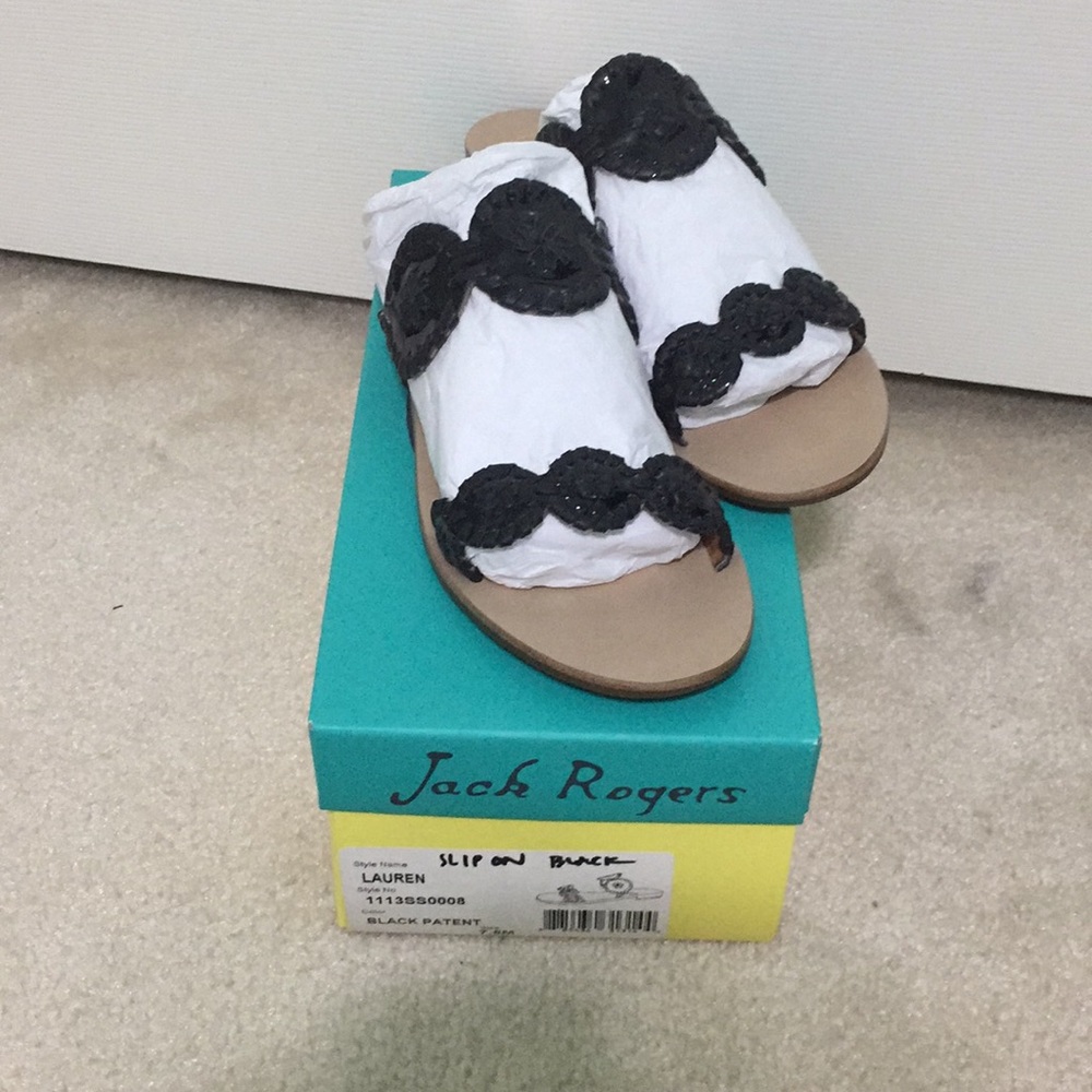 Jack Rogers Lauren Slip-On, black, size 7.5